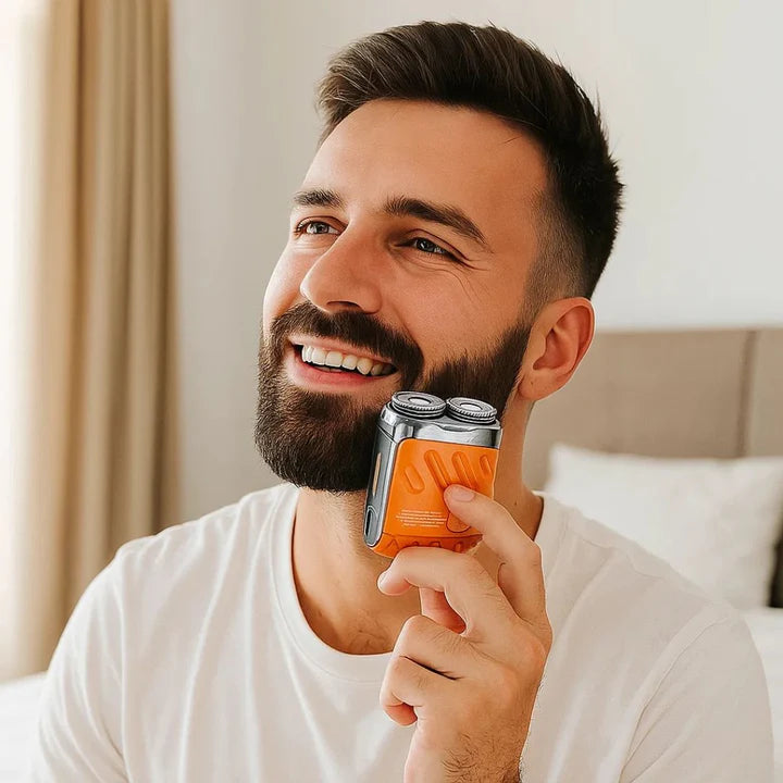 Rotary Electric Shaver – Dual-Ring Blades