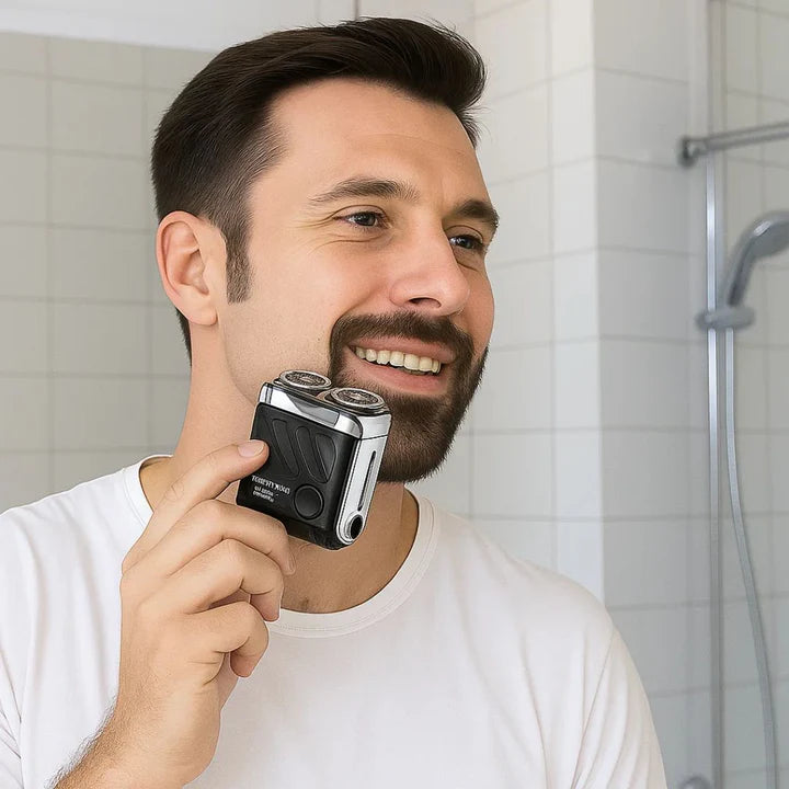 Rotary Electric Shaver – Dual-Ring Blades